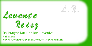 levente neisz business card